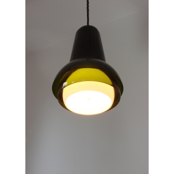 Trójwarstwowa lampa szklana vintage